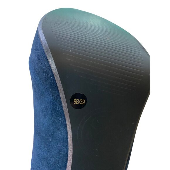 Jessica Simpson Navy Blue Suede Platform Heels Size 9B - Picture 6 of 9